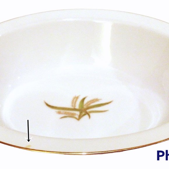 Japanese Hand Painted Vegetable Bowl, Fukagama Arita Vintage Serving Dish - Picture 6 of 12